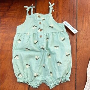 Carter's Mint Floral Romper